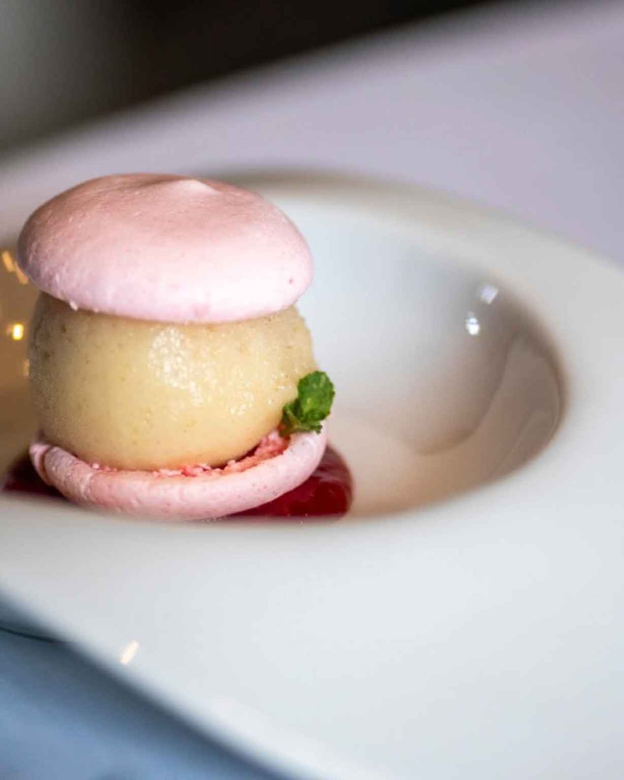 Signature plated dessert