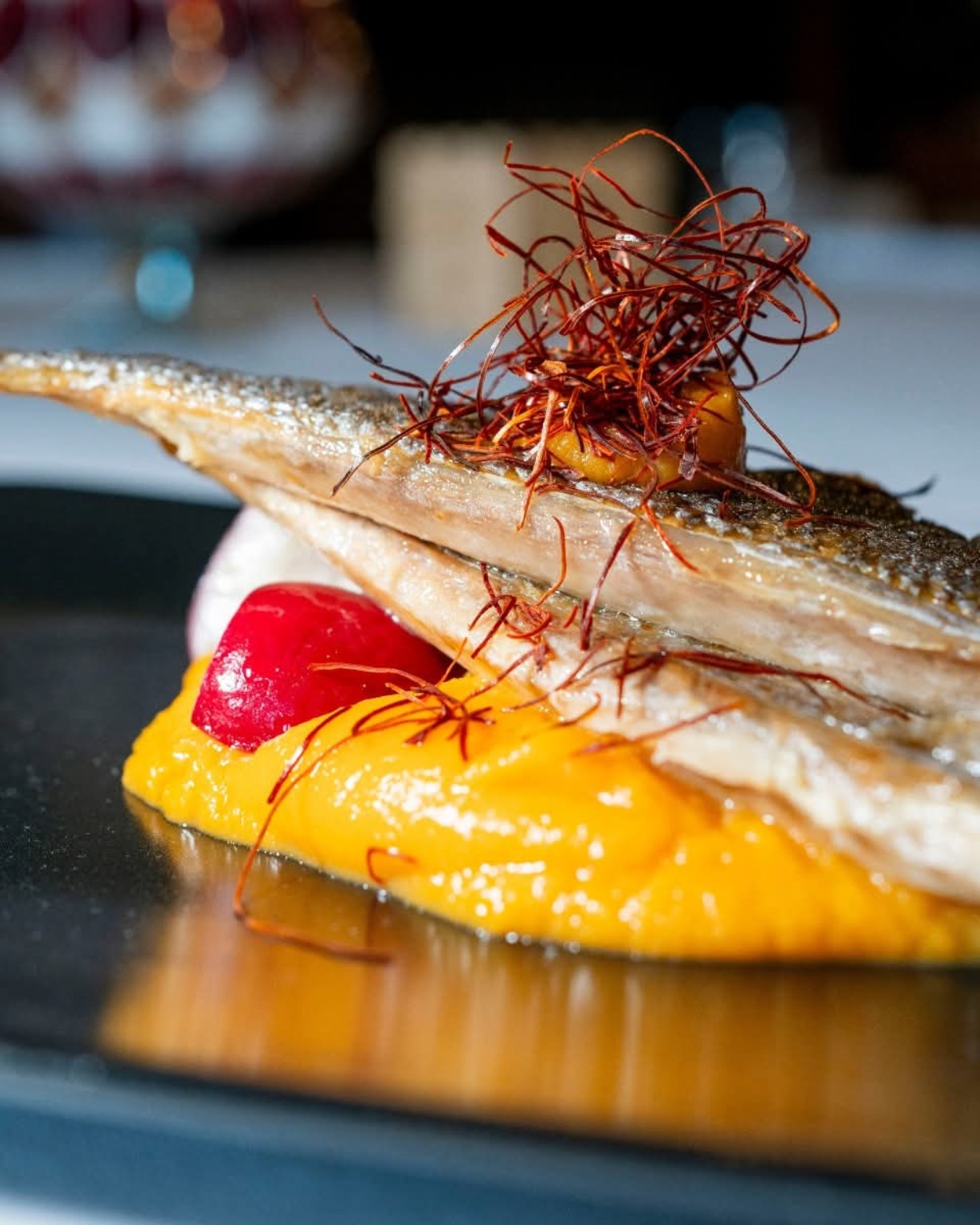 Fish fillet with pumpkin cream